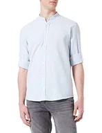 Koszule męskie - s.Oliver Męska koszula biznesowa Hemd Langarm, Türkisblau, XL - miniaturka - grafika 1