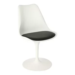 D2.Design Krzesło Tulip Basic białe/czarna poduszk a 175179 - Krzesła - miniaturka - grafika 1
