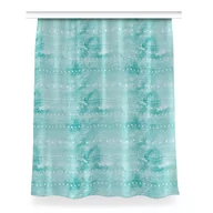 Zasłony - Zasłona przelotki Geometryczny turkus wzór 150x200, Fabricsy - miniaturka - grafika 1