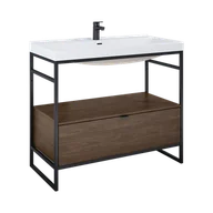 Szafki łazienkowe - ELITA  INDUS 100 1S ORZECH LINCOLN DO STELAŻA SZAFKA PODUMYWALKOWA STOJĄCA NA NÓŻKACH 168681 - miniaturka - grafika 1