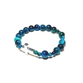 Biżuteria religijna - Bransoletka - 10 różańca - kamień naturalny - tygrysie oko - miniaturka - grafika 1