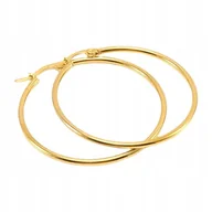 Kolczyki - Kolczyki Damskie Koła Pozłacane 18K złotem Kółka 85mm - miniaturka - grafika 1