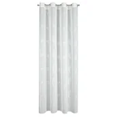 Firany - Firana 140x250 Sisi biała srebrna gotowa na przelotkach z lekkiej przewiewnej tkaniny - miniaturka - grafika 1