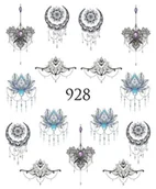 Sztuczne paznokcie i akcesoria - Naklejki wodne na paznokcie MANDALA - nr 928 - miniaturka - grafika 1