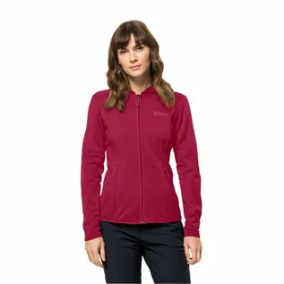 Kurtki damskie - Damski polar Jack Wolfskin BAISELBERG HOODED FZ W cranberry - XS - grafika 1