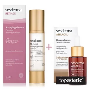 SesDerma Reti Age Gel Cream + Azelac RU Serum ZESTAW Krem-żel przeciwstarzeniowy 50 ml + Serum liposomowe 30 ml - Serum do twarzy - miniaturka - grafika 1