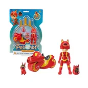 Plecaki - Giochi Preziosi Petronix Defender - Matt i Pup- E, misja z motocyklem i wymiennym plecakiem, zabawka, postać, figurka 7 cm, transformowalny superbohater dla dzieci od 3 lat - miniaturka - grafika 1