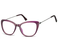 Okulary korekcyjne, oprawki, szkła - Oprawki korekcyjne okulary Kocie Oczy zerówki damskie CP121C fioletowe - miniaturka - grafika 1