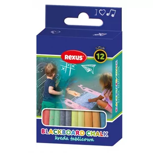Kreda Tablicowa Kolorowa 12 Szt. - Kreda - miniaturka - grafika 1