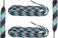 Akcesoria obuwnicze - Sznurówki BRĄZOWO-ZIELONE Sznurowadła 120 cm TREKKINGOWE PŁASKIE 9mm G12-42 - miniaturka - grafika 1
