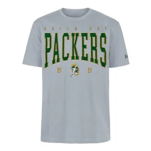 GREEN BAY PACKERS New Era czapka NFL oversize t-shirt satynowa aplikacja naszywka logo wrzosowy szary unisex - Czapki damskie - miniaturka - grafika 1