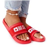Klapki i japonki damskie - Damskie Klapki Big Star HH274A014 Czerwone - miniaturka - grafika 1