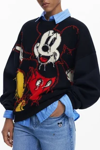 CZARNA BLUZA DAMSKA Z ROZPINANYM NA ZAMEK DESIGUAL - Bluzy damskie - miniaturka - grafika 1