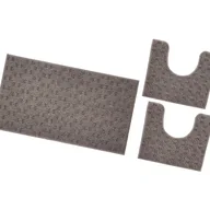 Dywaniki łazienkowe - Dywanik łazienkowy 3D Miękki Spleciony Chłonny Antypoślizgowy Zmywalny Dywanik Nocny Zestaw 3-Częściowy Brązowy - miniaturka - grafika 1