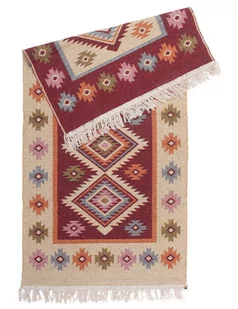MULTI-DECOR Dywan Kilim bordowy 80 x 150 cm - Dywany - miniaturka - grafika 1