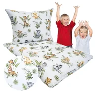 Pościel dla dzieci - Komplet Pościeli Dziecięcej 100x160 + 50x70 Afrykańskie Zwierzęta 100% Bawełna Polski Producent - miniaturka - grafika 1