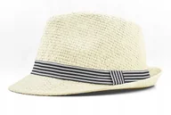 Czapki męskie - Letni kapelusz męski ecru TRILBY 20 Pako Jeans - miniaturka - grafika 1