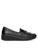 Półbuty damskie - Rieker Półbuty 53785-00 Czarny - miniaturka - grafika 1