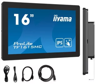 Monitor dotykowy 16" do zabudowy iiyama ProLite TF1615MC-B1 FHD IPS /VGA HDMI DP/ IP65 - Monitory reklamowe i wyświetlacze - miniaturka - grafika 1