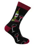 Skarpetki męskie - Oryginalne Skarpetki Bawełniane - Alties - Czerwone Wino - miniaturka - grafika 1