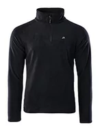 Swetry męskie - Martes Sweter męski z polaru, kurtka robocza, wysoki kołnierz, zamki błyskawiczne 1/2 z ochroną podbródka, ochrona przed wiatrem, zimnem, kolor czarny - miniaturka - grafika 1