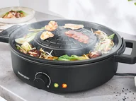 Grille elektryczne - SILVERCREST KITCHEN TOOLS Okrągły grill stołowy z garnkiem 2 w 1 Hot Pot, 1800 W - miniaturka - grafika 1