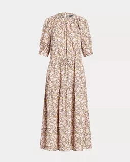 Sukienki - RALPH LAUREN Bawełniana sukienka midi w kwiaty rozmiar 6 - grafika 1