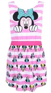 Sukienki - Różowo-biała sukienka w paski Myszka Minnie DISNEY 6 lat 116 cm - miniaturka - grafika 1