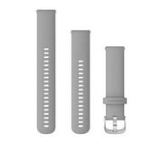 Akcesoria do zegarków - Garmin QuickFit silikon 20 mm (jasny szary) - miniaturka - grafika 1