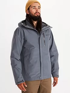 Marmot Meżczyzni Minimalist GORE-TEX Component Jacket F22, Nieprzemakalna, ciepła kurtka przeciwdeszczowa, płaszcz przeciwdeszczowy, oddychająca wiatrówka hardshell, Steel Onyx, L - Płaszcze damskie - miniaturka - grafika 1