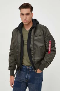 Alpha Industries kurtka bomber MA-1 D-Tec męski kolor zielony zimowa - Kurtki męskie - miniaturka - grafika 1