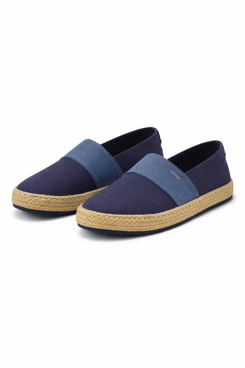 GANT NISKIE ESPADRYLE DAMSKIE Z NIEBIESKIM PASEM NA PLATFORMIE 38 1I3A