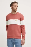 Bluzy męskie - Pepe Jeans bluza SAWYER CREW kolor różowy wzorzysta PM582692 - miniaturka - grafika 1