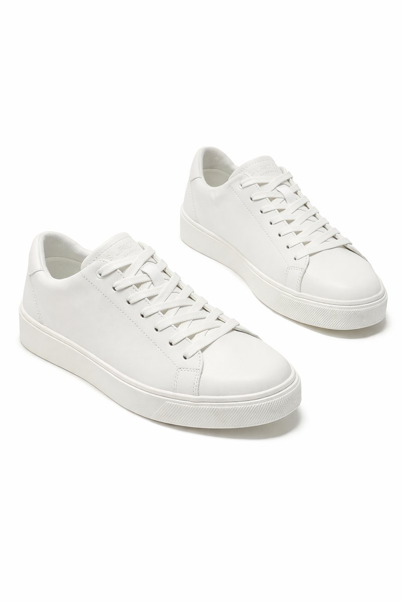 CALVIN KLEIN LOW TOP LACE UP SPORTOWE MĘSKIE BIAŁE SKÓRZANE BUTY 40 1I4A