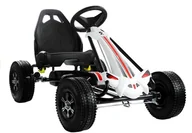 Jeździki dla dzieci - Gokart Biało-Czarny Monster Na Pedały Pompowane Koła - miniaturka - grafika 1