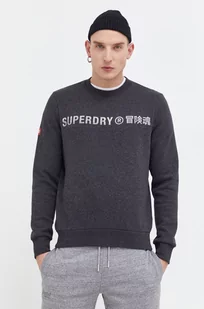 Superdry bluza męska kolor szary z nadrukiem - Bluzy męskie - miniaturka - grafika 1