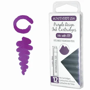 Monteverde Atrament Purple Reign Naboje 12szt - Naboje i atramenty - miniaturka - grafika 1