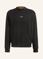 Bluzy męskie - Boss Bluza Nierozpinana Wesmallcrew schwarz - BOSS - miniaturka - grafika 1