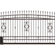 Ogrodzenia - Polbram Brama przesuwna bez przeciwwagi Verona 4x1,6 m lewa brązowa automat - miniaturka - grafika 1