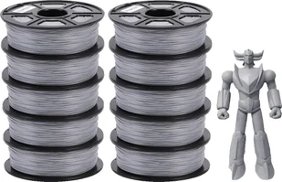 Filament do drukarek 3D SUNLU, średnica 1,75 mm, waga 10 kg, PLA PLUS GREY10KG - Filamenty i akcesoria do drukarek 3D - miniaturka - grafika 1