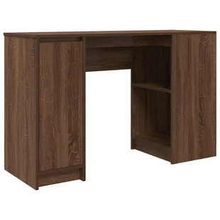 vidaXL Biurko Brązowy Dąb 120x42x76 cm Drewno klejone - Biurka - miniaturka - grafika 1