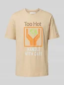 Koszulki męskie - T-shirt z detalami z logo - miniaturka - grafika 1