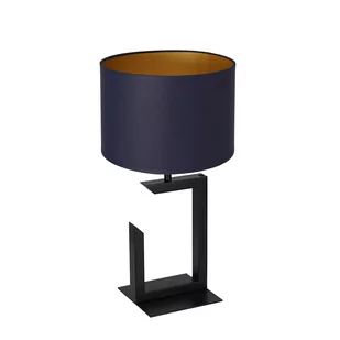 Luminex H 450 Black 3406 Lampa stołowa lampka 1x60W E27 czarny/niebieski/złoty - Lampy stojące - miniaturka - grafika 1