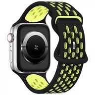 Akcesoria do smartwatchy - Pasek BELINE New Sport Silicone do Apple Watch 2/3/4/5/6/7/8/SE/SE 2/Ultra (42/44/45/49mm) Czarno-żółty - miniaturka - grafika 1