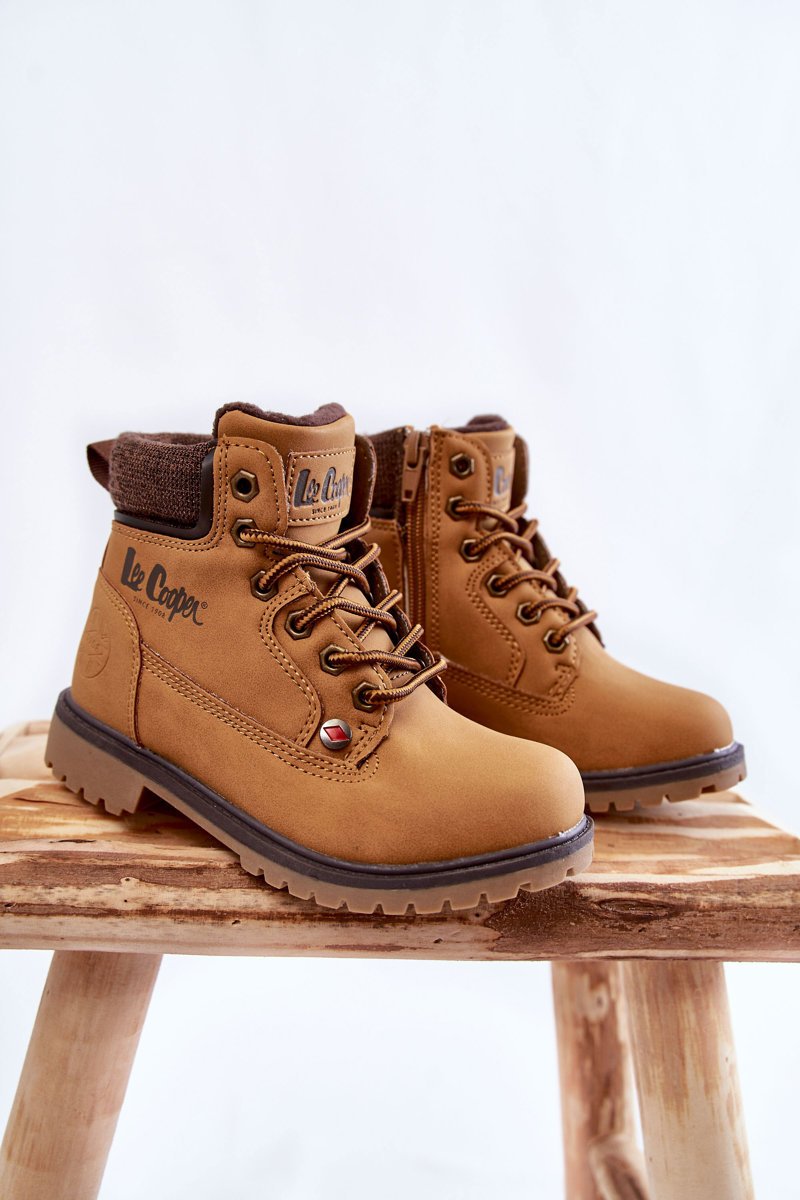 Dziecięce Botki Trapery Lee Cooper LCJ-22-01-1490 Camel-33