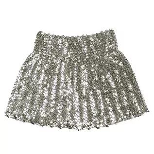 Spódnice - Boland 01722 mini spódnica z cekinami, uniseks, dla dorosłych, srebrna - grafika 1