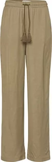 Spodnie damskie - BRAX Damskie spodnie w stylu Maine S skrócone lniane spodnie, khaki, 36W / 32L - grafika 1