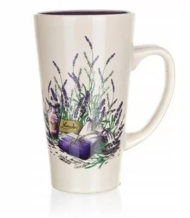 Kubek Wysoki Ceramiczny Na Herbatę Lawenda 450 ml - Kubki - miniaturka - grafika 1