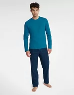 Piżamy męskie - Henderson Unusual 40947-55X Niebieska piżama męska - miniaturka - grafika 1