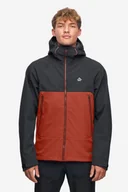 Kurtki i kamizelki sportowe męskie - Kurtka męska softshell Alpinus Pelat czarno-ceglasty - miniaturka - grafika 1